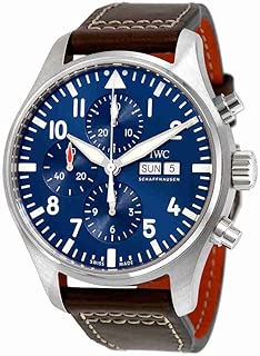 IWC Hombres de 43 mm marrón Correa de Cuero Caja de Acero automático analógico Reloj iw377714