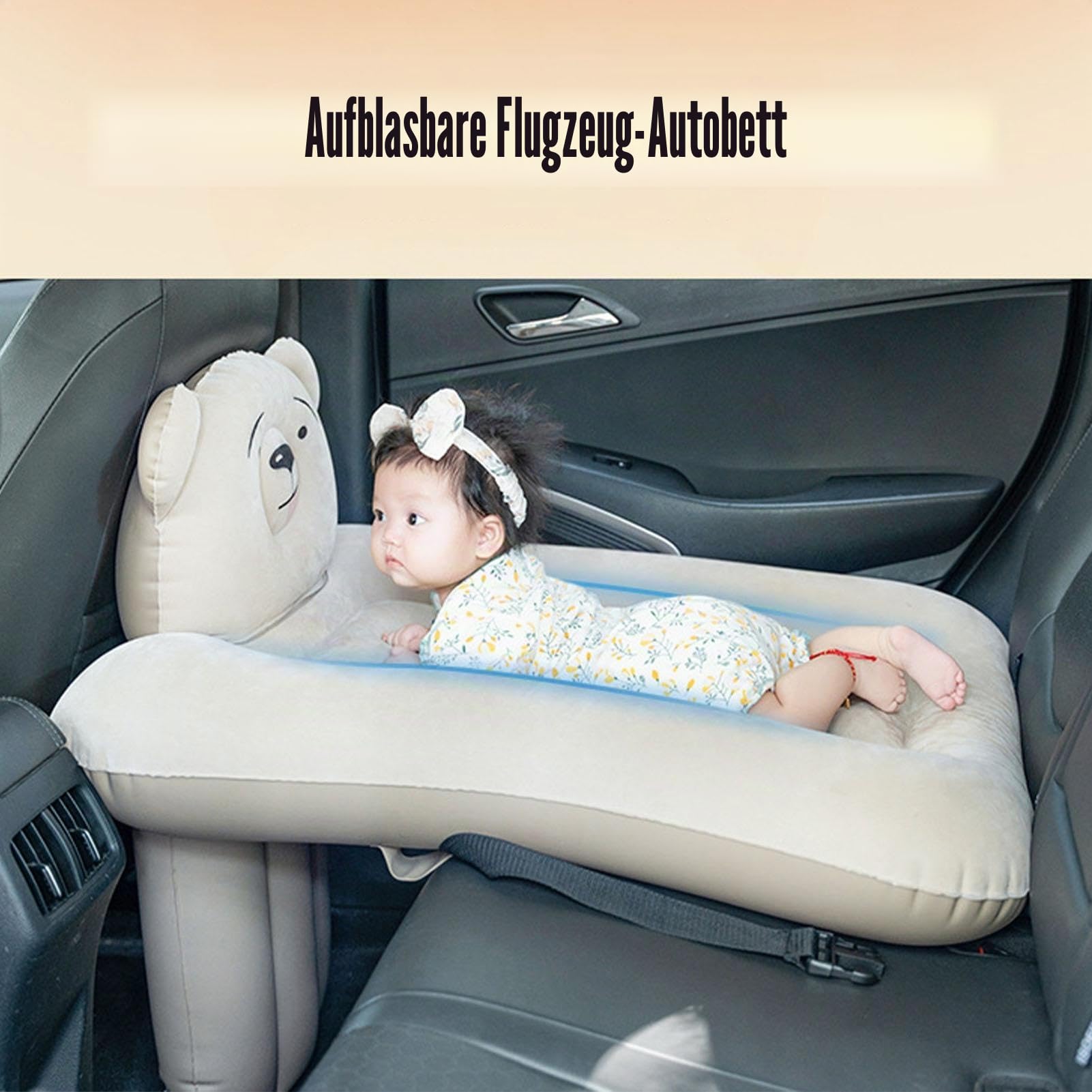 Aufblasbares -Reisebett | Auto-Kinder-Luftmatratze | Aufblasbares Reisebett für Rücksitz | Wiederverwendbare aufblasbare Autobett Campingmatratze für Flugzeug und Zugsitze | Wandern und Sofa