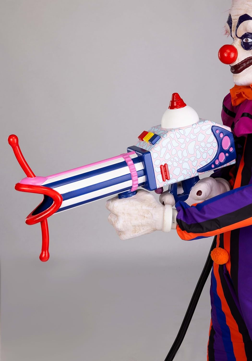 Fun Costumes 5.6FT Rudy Animatronic | Killer Klowns from Outer Space Halloween Decoration with Light Up Eyes, Side Swaying Motion and Fog Device