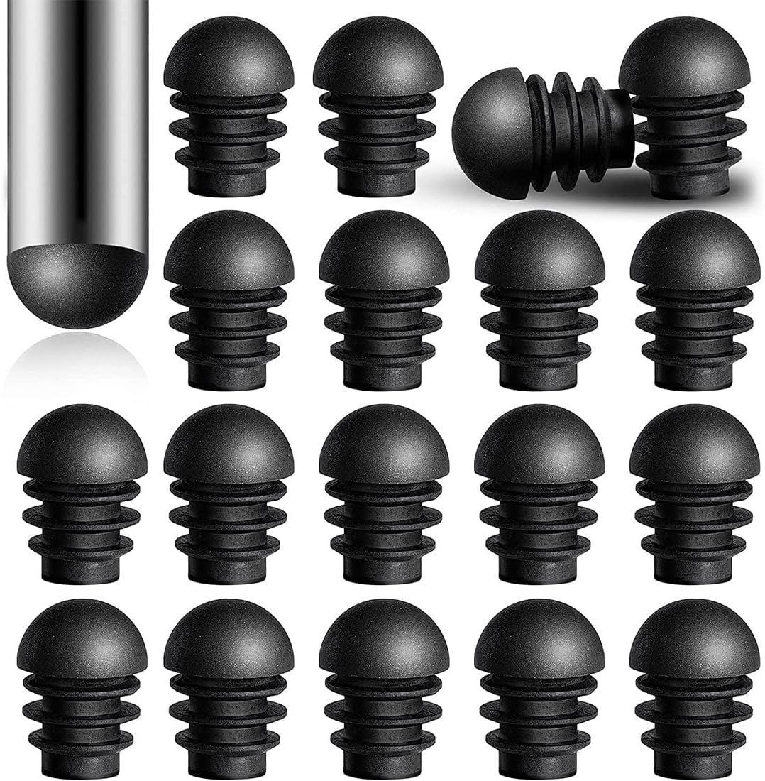 Lot de 24 Bouchons d'Extrémité Ronds 16 mm JINWEORI