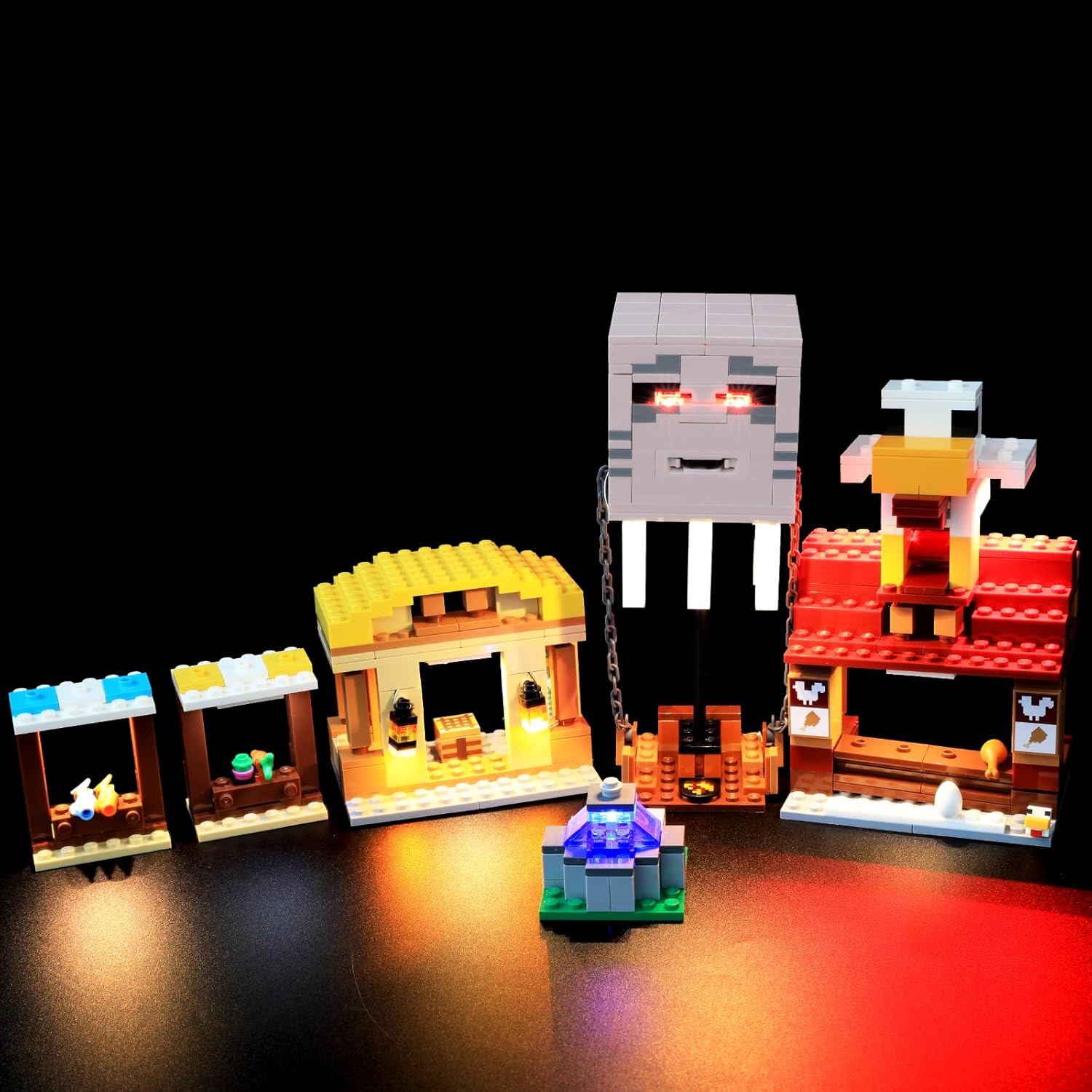 LED Light Kit Compatible with Lego 21273 Minecraft The Ghast Balloon Village Attack - Creative Pixel World Lighting Set for Gaming Decor (NO Building Model Bricks)
