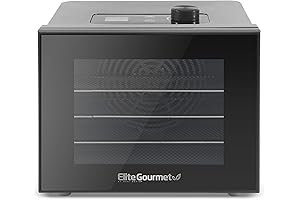 Elite Gourmet Food Dehydrator with Stainless Steel Trays