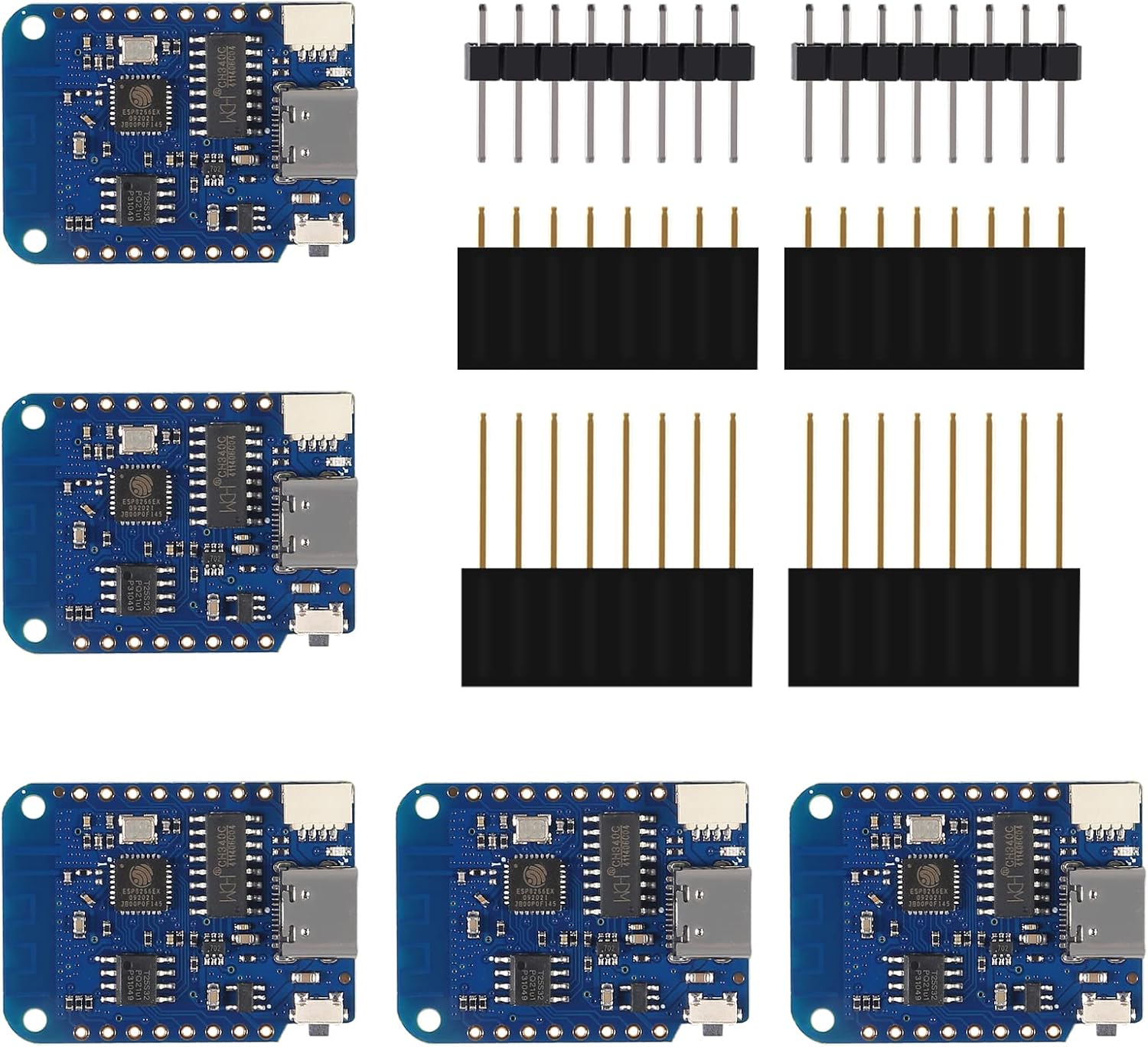 Amazon.com: DWEII 5PCS D1 Mini V4.0.0 Type-C USB Board NodeMCU ESP8266 ...