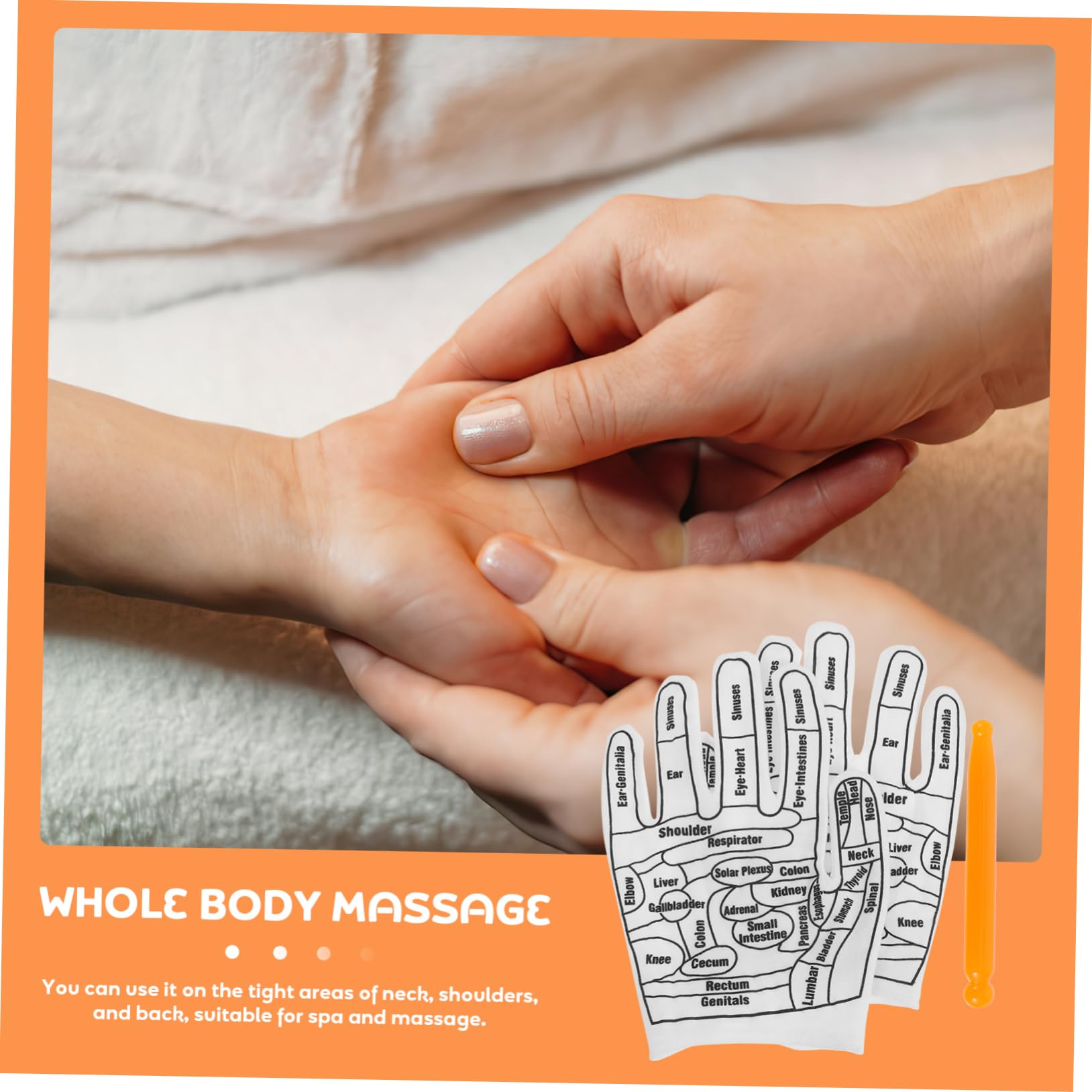 Healvian 5 Sets Akupressur Reflexzonenmassage Handschuhe Hand Mit Akupunkturpunkt Werkzeuge Für Home Reise