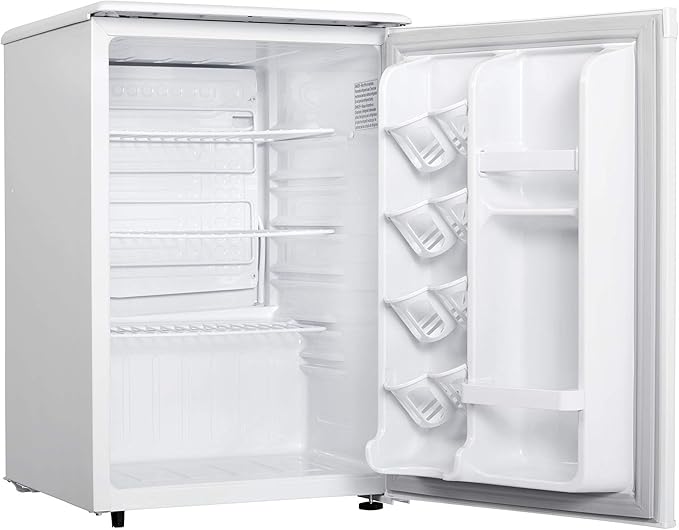 Danby Designer DAR026A1WDD-6 2.6 Cu.Ft. Mini Fridge, Compact Refrigerator for Bedroom, Office, bar, countertop, E-Star Rated in White on Fridge.com