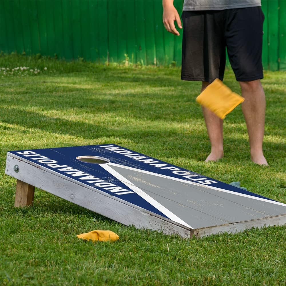 Indianapolis Cornhole Board Wraps and Decals for Boards Set of 2 Skins Professional Vinyl Covers Sticker - Football Tailgating Cornhole Wraps Stickers Cornhole Skins Cornhole Wraps for Boards
