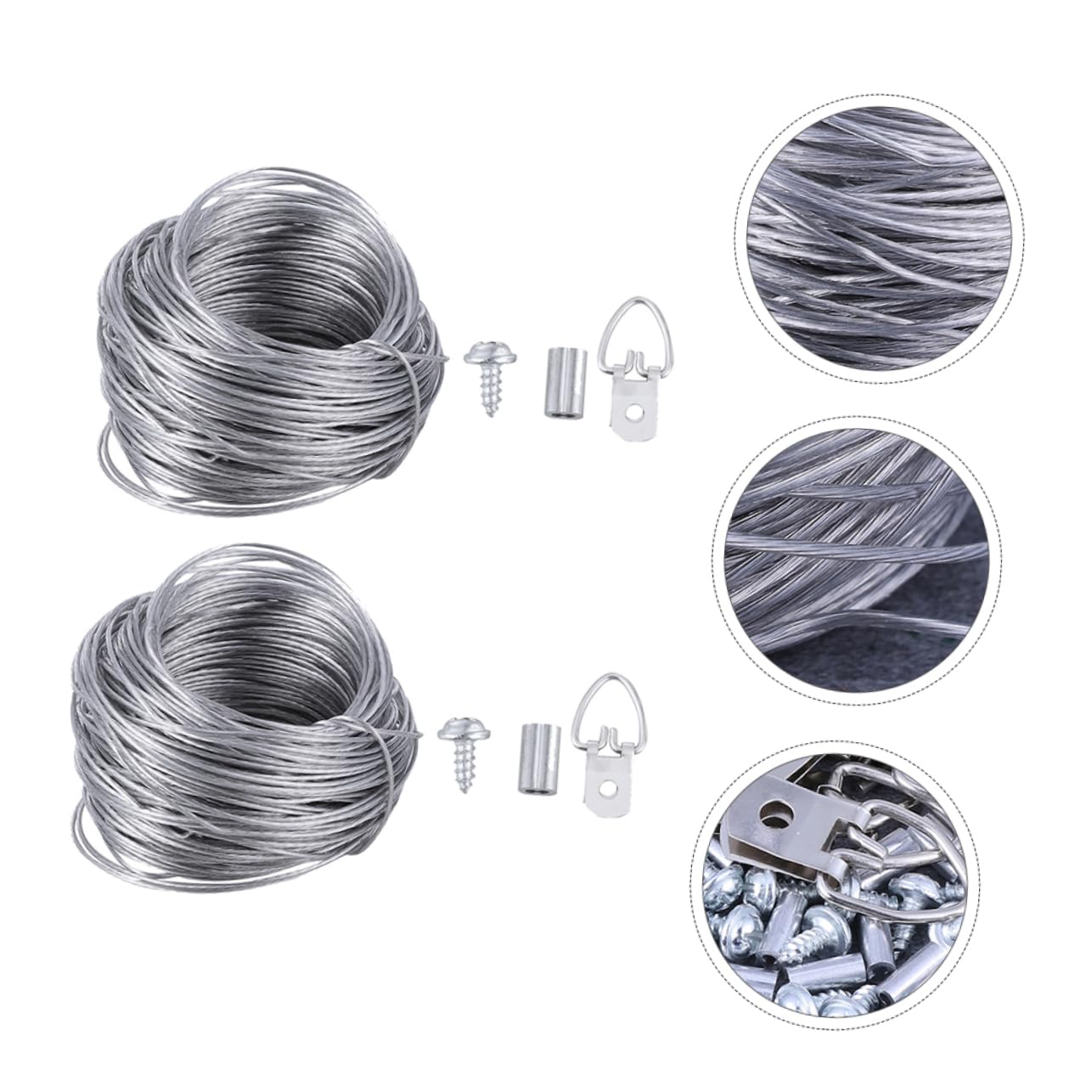 UKCOCO 4juegos Ganchos De Colgar Cable Para Marcos De Fotos De Cuerda Ganchos Para Pared Fácil Instalación y Uso Para Proyectos De Arte y Decoración Rústica