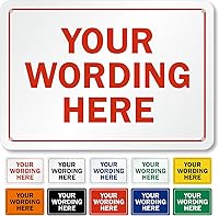 Vista 9 de SmartSign Letrero personalizado de 12 x 18 pulgadas, añade tu texto y elige color, aluminio laminado de 63 mil a prueba de óxido, a prueba