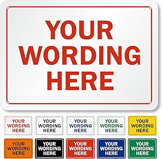 SmartSign Custom Metal Sign - 07"x10" Personalized Custom Sign for Outside, Delivery, Office, Wedding, Name, Business, AirBnB, Rust-Free 40 mil Laminated Aluminum, Made in USA, 100+ Years of Expertise