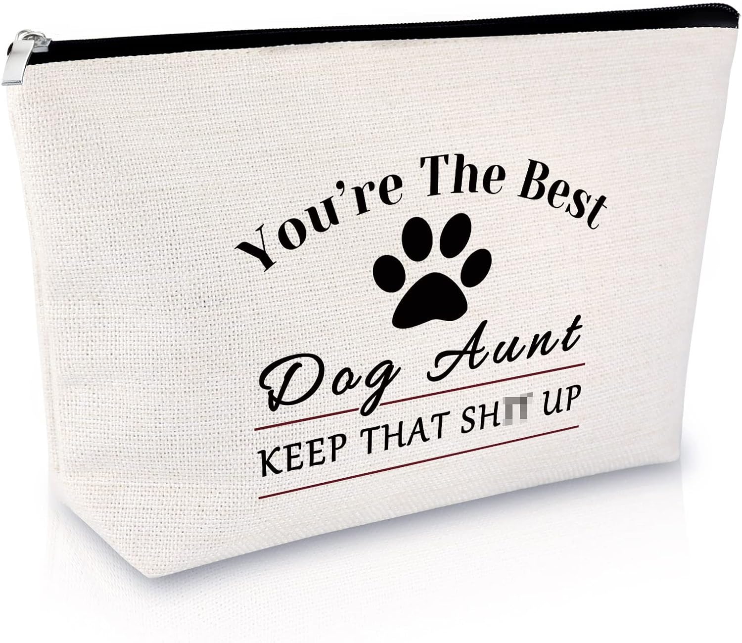 Dog Aunt Gift Dog Lovers Gift Makeup Bag Pet Owner Rescue Gift Best Dog Aunt Ever Cosmetic Bag Funny Birthday Gift for Dog Auntie Thank You Gift Ideas Christmas Mothers Day Gift Travel Cosmetic Pouch