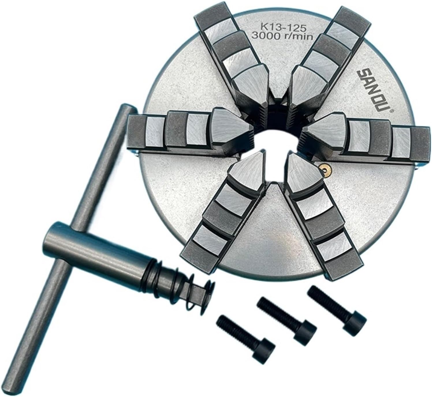 Chuck 6 Jaw 125mm Self-Centering Chuck Manual Metal Lathe Chuck K13-125 Machine Tool Accessory