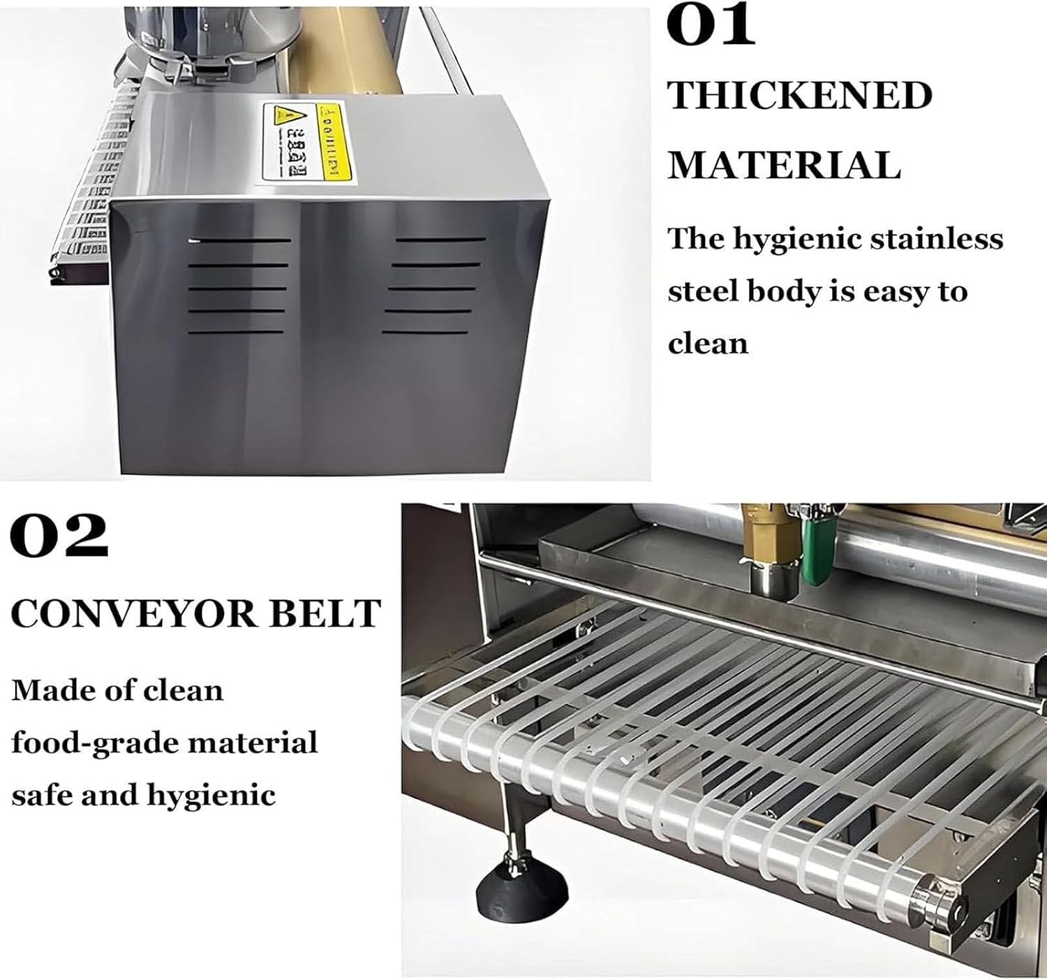 Commercial Crepe Machine, Fully Automatic Cake Crust Machine, with Conveyor Belt, Adjustable Speed and 0-200°temperature, Uniform Forming Heating, Efficiency: 100-300Pieces/H, for Kitchen 8in