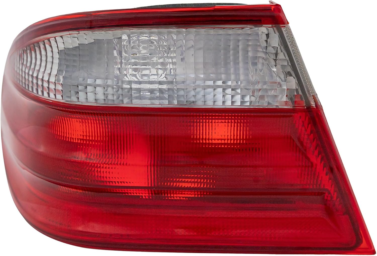 Compatible with 00-02 Mercedes E-Class Red & Clear Taillight Taillamp Rear Brake Light Lamp Left Driver Side