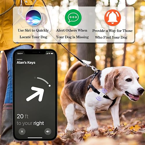 Miniatura 11 de Paquete de 2 soportes impermeables para collar de perro AirTag compatibles con Apple AirTag, soporte de silicona oculto para Airtag Tracker