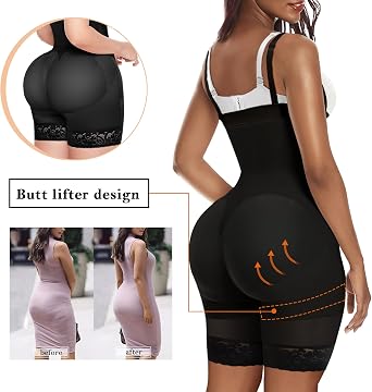 YIANNA Fajas Colombianas Tummy Control Shapewear for Women Body Shaper Girdles Butt Lifter Compression Garment