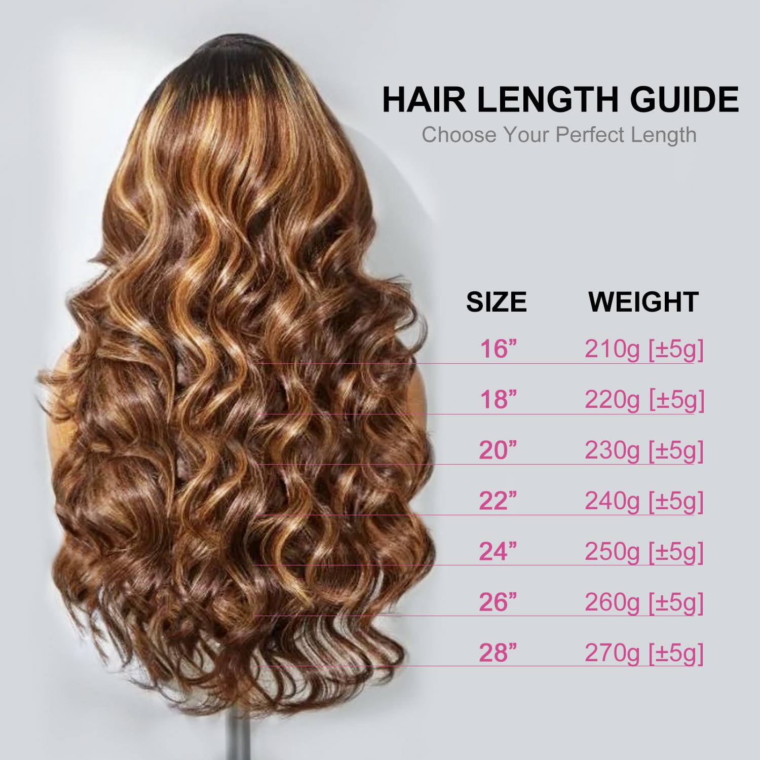 Smilenice 210% Density 13x6 Highlight Ombre Full Lace Frontal Wigs Human Hair 12A Body Wave Brazilian Human Hair Pre Plucked 4/27 Honey Blonde HD Glueless Transparent Lace with Baby Hair 22 Inch