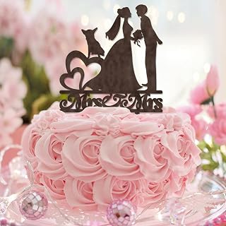 Lesbian Cake Topper Custom Couple Names Est Date With Dog Cat Rustic Two Brides Cake Topper Silhouette LGBT Wedding Party Favors Women Wedding Gifts Wood