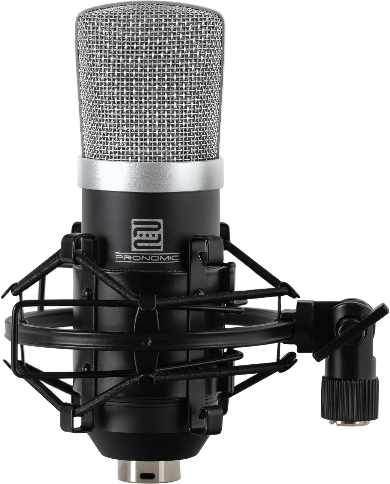 Pronomic CM-22 Studio Großmembranmikrofon XLR-Kondensatormikrofon (mit Mikrofonspinne, Etui, Windschutz, Reduziergewinde und Transportkoffer) schwarz