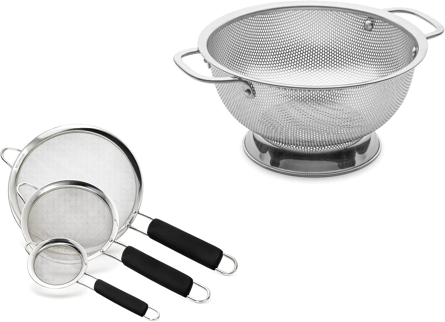 Bellemain Stainless Steel Colander and Fine Mesh Strainer