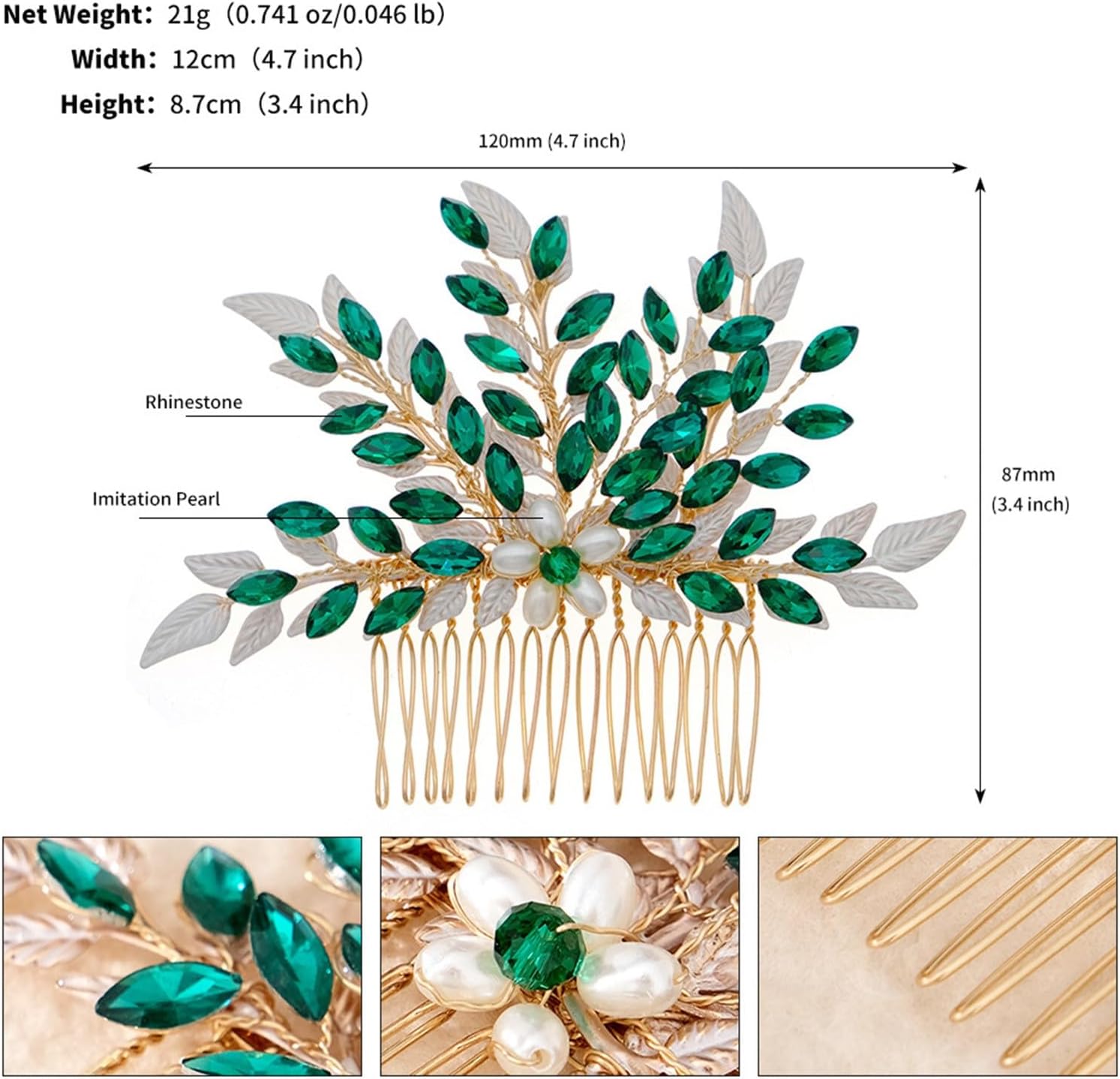 ヘアー コーム 髪飾り ヴィンテージブライダルヘアインサートコームラインストーンヘアコーム 成人式 卒業式 入学式