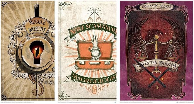 QMx Fantastic Beasts and Where to Find Them Art Print Set 1