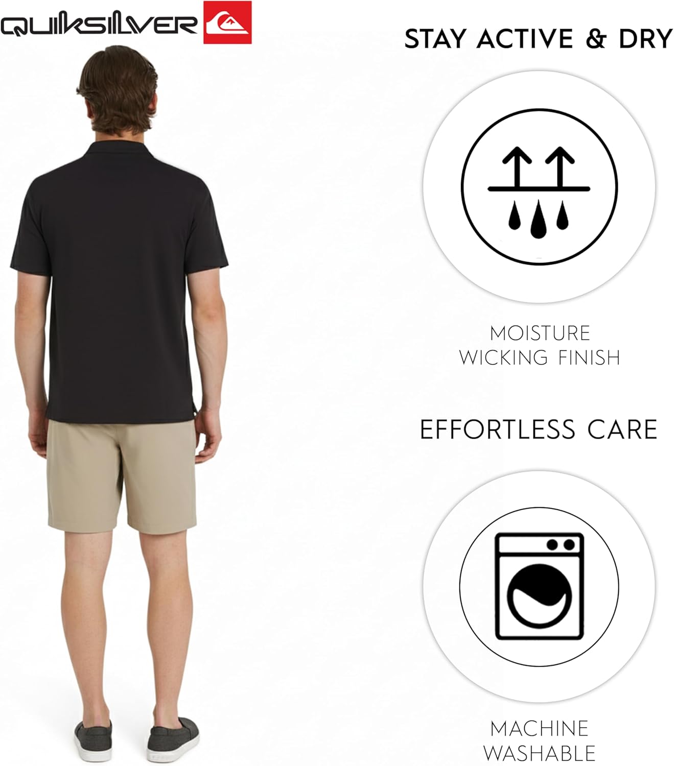 Quiksilver Men's Regular Fit Premium Soft Short Sleeve Oxford Polo Shirt - Image 5