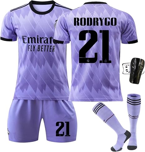 Amazon Co Jp サッカージャージ 子供用大人用サッカーユニフォーム ロドリゴ ユニフォーム 背番号21 22 23 レアル マドリード フットボール クラブ あちらへ Rodrigo Baldasso Da Costa 練習着フットボールジャージ フットボールクラブレプリカ 靴下と防具を持参する