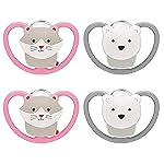 NUK Space Orthodontic Pacifiers, 6-18 Months, Cat/Firefly, 0.09 Pounds, (Pack of 2)