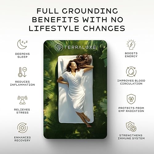 Miniatura 3 de Grounding Sheets Queen, 12% plata pura, algodón orgánico, fresco, suave, sábanas bajeras con bolsillos profundos, incluye probador de continuidad,