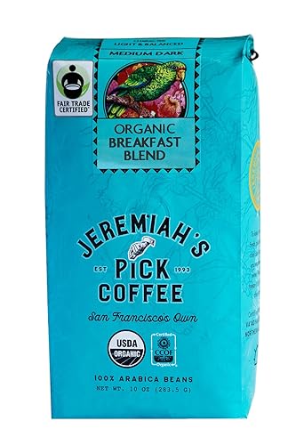 Mezcla orgánica para desayuno - Frijoles enteros - 10 onzas, con cafeína