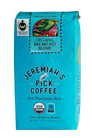 Organic Breakfast Blend - Whole Beans - 10oz, Caffeinated
