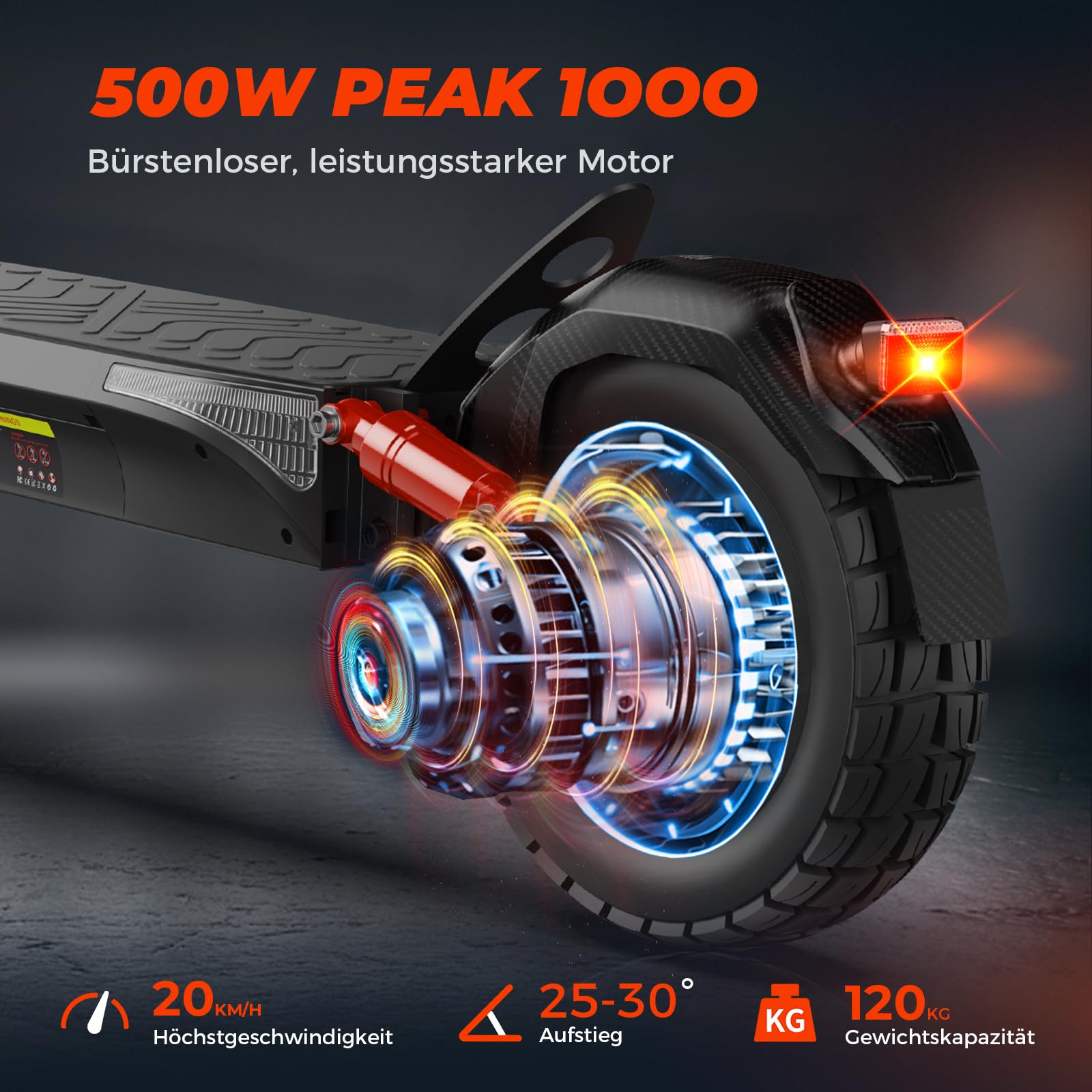 E Scooter mit Straßenzulassung,8,5丨10 Zoll Elektroroller mit 7,5丨12,5AH Batterie Max 70丨30KM Reichweite,Duales Bremssystem E Roller für Erwachsene Pendeln und Geländefahrten