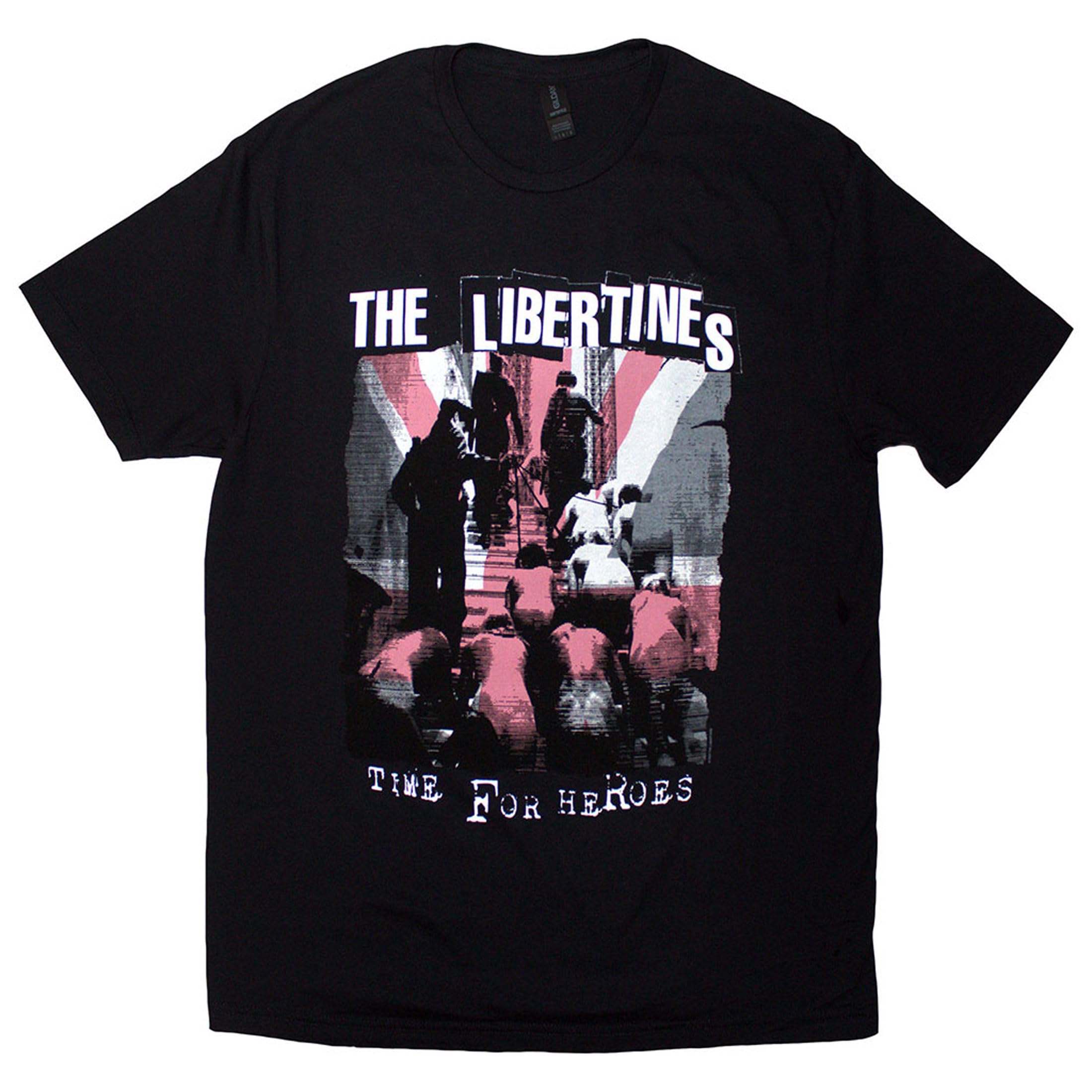 Rock Off officially Licensed Products The Libertines Time for Heroes Flag T Shirt S Black