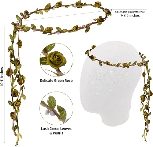 Miniatura 3 de Funcredible Fairy Costume Accessories - Orange Light Up Fairy Wings and Flower Crown, Glitter