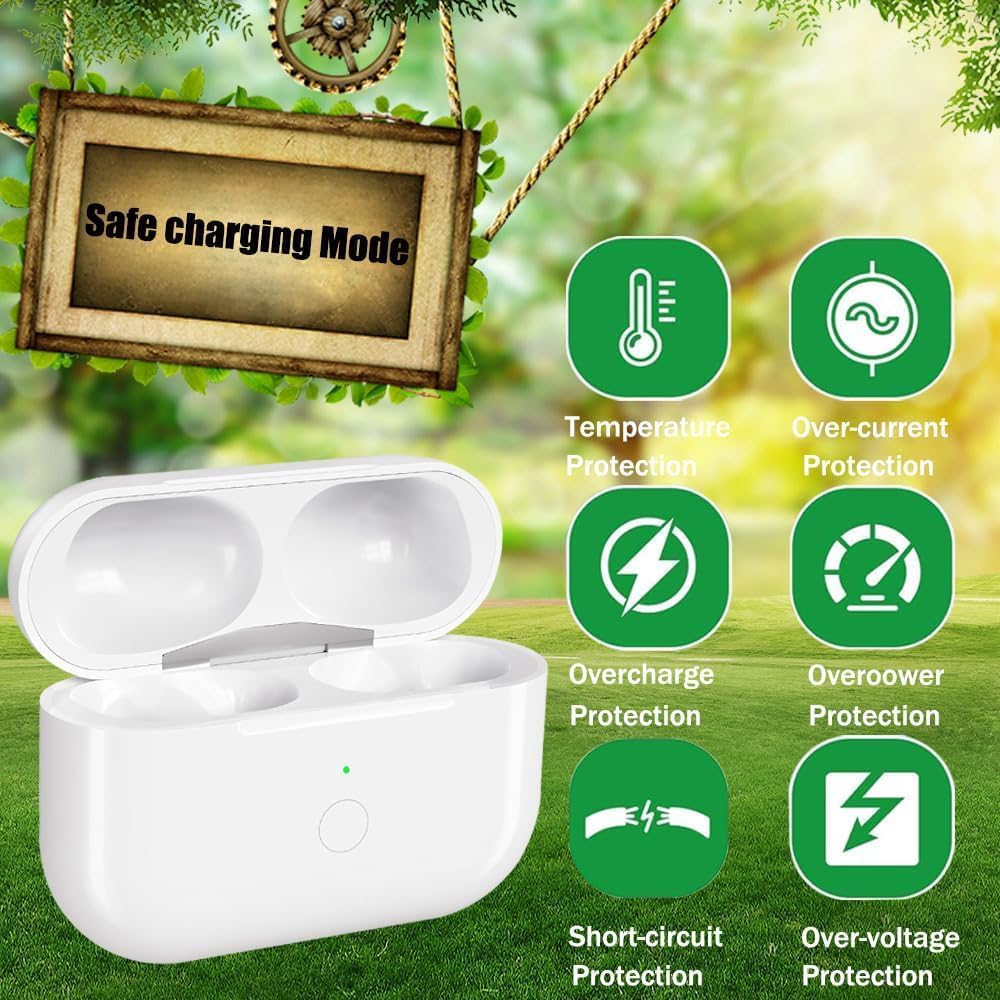 Boitier Charge sans Fil Compatible AirPods Pro 1 Pro 2 Remplacement Étui Chargement Couplage Sync