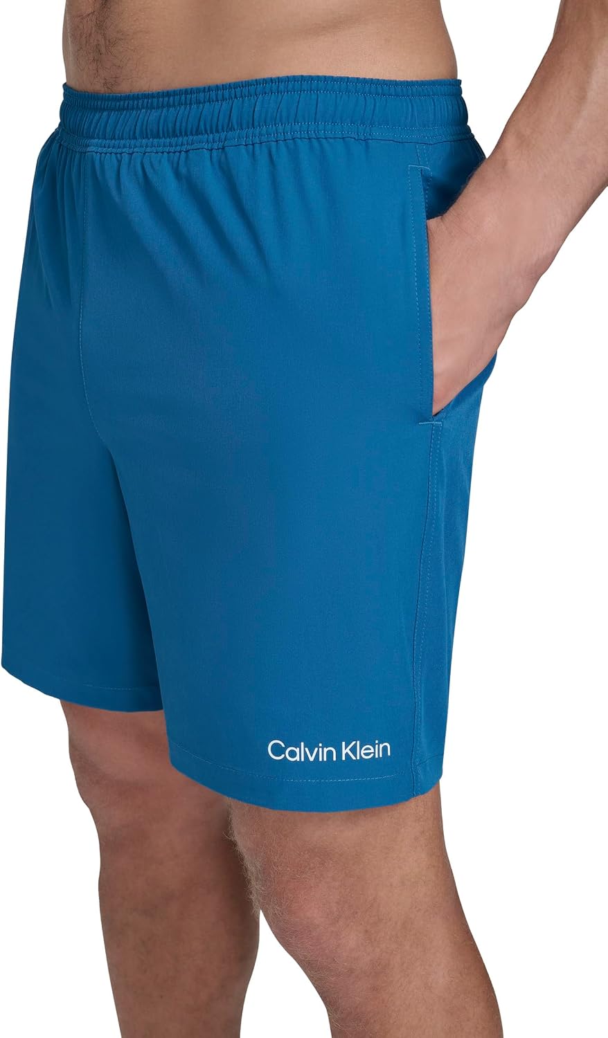 Calvin Klein Men's Swim Swim Trunk,Blue,Small
