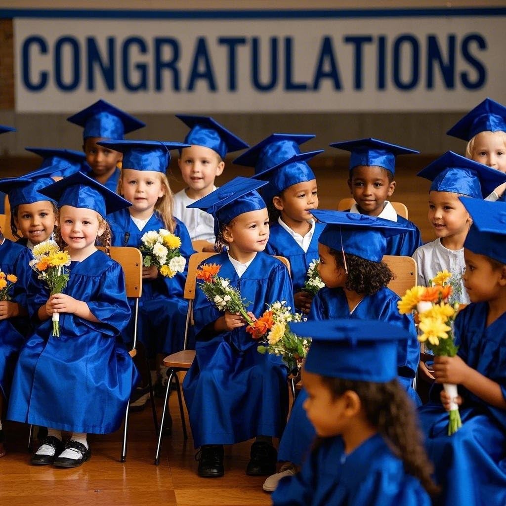 GraduatePro Pack of 10/30 Kindergarten Graduation Cap Bulk with 2026 Tassel Preschool Kids for Boys Girls Adjustable Elastic