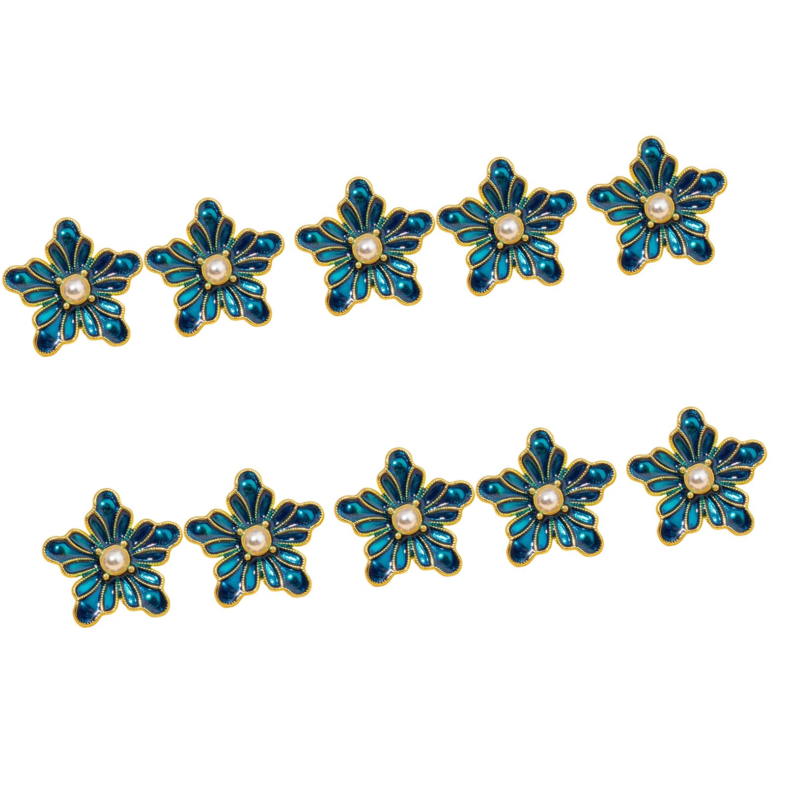 Buxuaaaa 10Pcs Flower Shape Cufflinks Buttons Metal Sewing Button Fasteners Clothing Accessories for Garments Jackets Shirt Dress Metal Flower Shirt Buttons