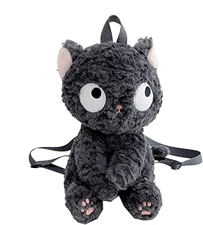 Mochila de peluche para gatos – de felpa suave para adultos | Mochila de peluche de de dibujos animados con tirantes ajust...