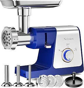 3000W Electric Meat Grinder, Sausage Maker Machine, Food Grinder with 3 Stainless Steel Sausage Stuffer Tube 3 Grinding Plates Hamburger Press Kubbe Kit for Home Kitchen