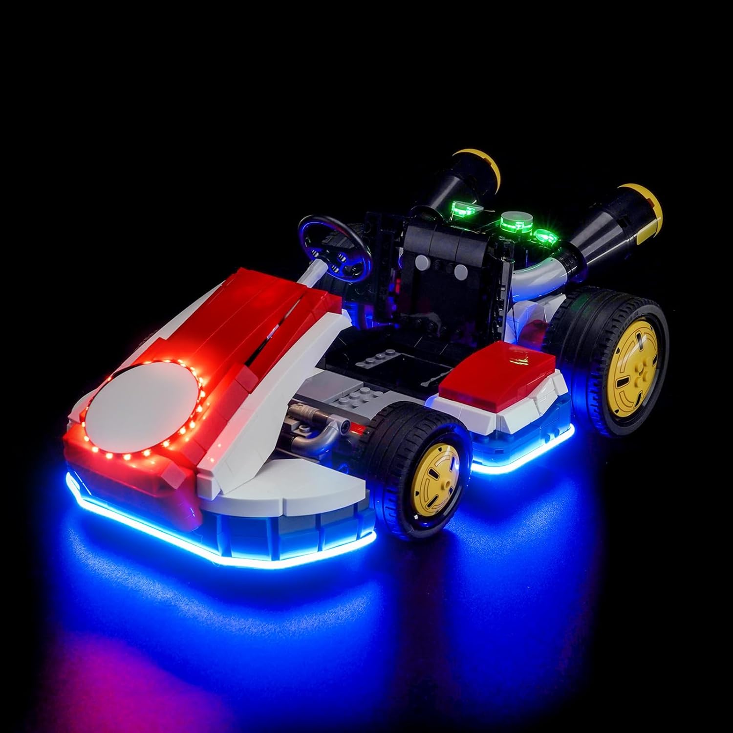 BrickBling Light Compatible with Lego Mario Kart – Mario & Standard Kart 72037, Lights Only, Not Come with Model (Classic Version)