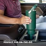 Simple Modern Trek Pivot | 40oz Bouteille d'eau avec poignée & Paille interchangeable & Chug Lids en acier inoxydable isolé Jug.Sports de gym dehors