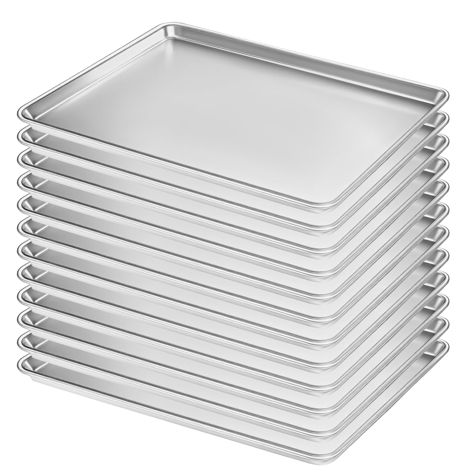 Bastwe Full Size Commercial Quality Baking Sheet Pan 12 Pack