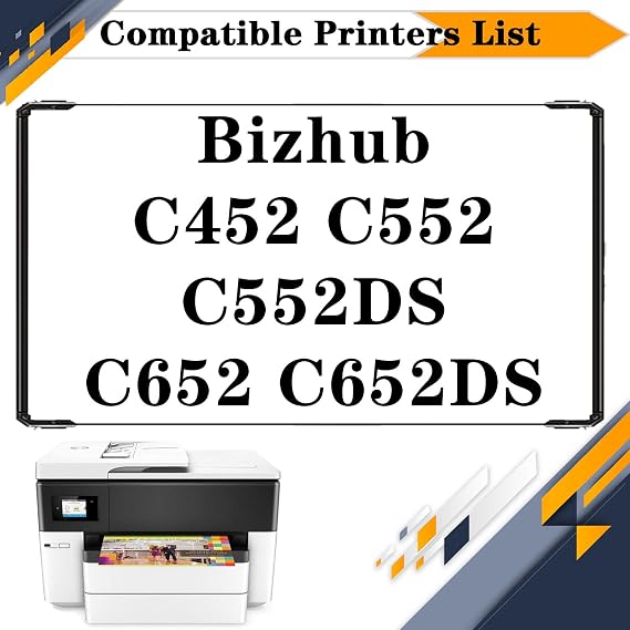 DV-612 DV612 Developer Kit, Compatible for Konica Minolta Bizhub C452 C552 C552DS C652 C652DS PrintersHigh Print Volume with Chip 1 pcs
