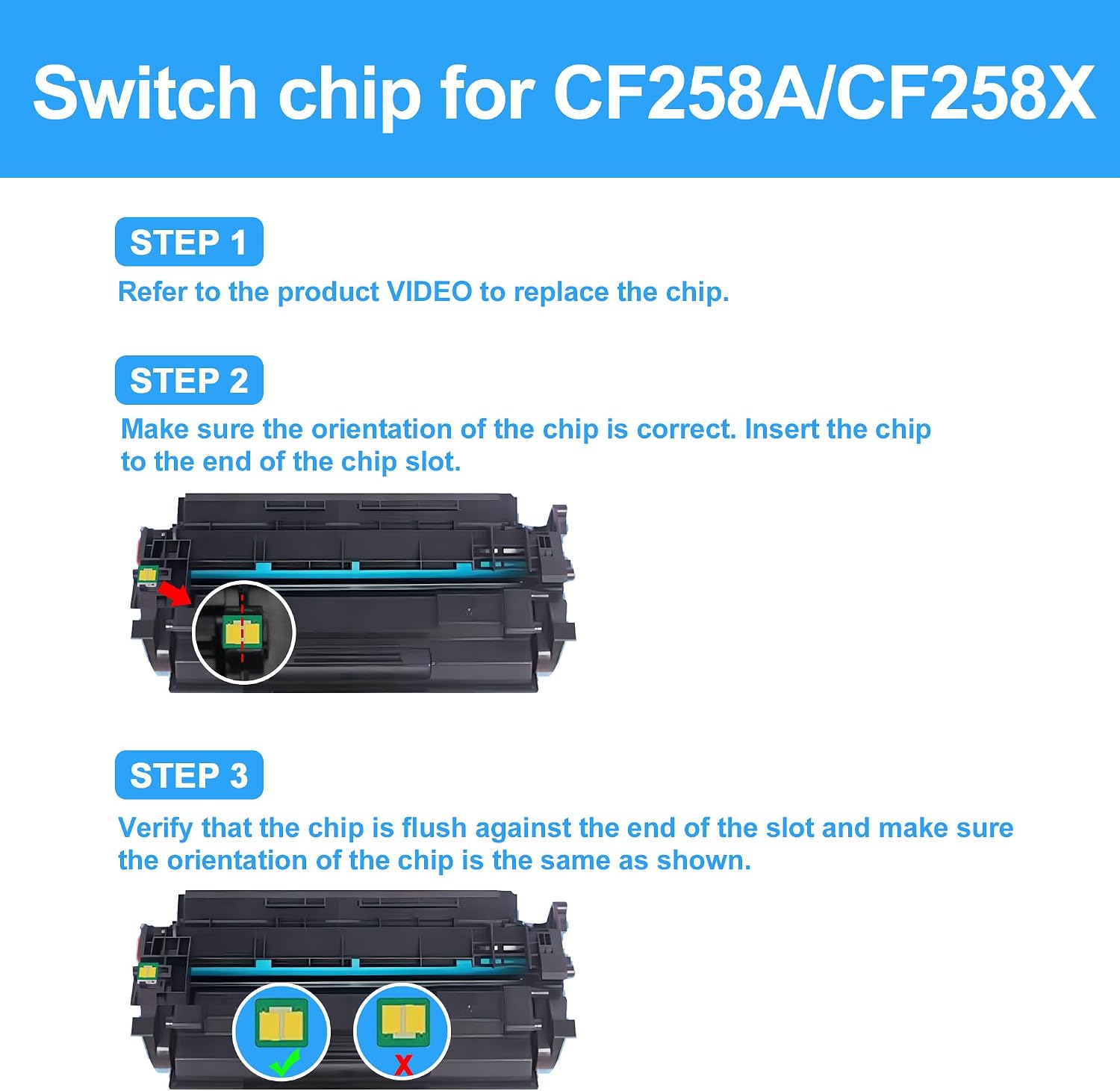LCL CF258X 58X Toner Cartridge Black High Yield Replacement for HP 58X CF258X 58A CF258A Toner for HP LaserJet Pro M304 M404n M404dn M404dw and MFP M428fdw M428fdn M428dw Printer (2-Pack, NO Chip)
