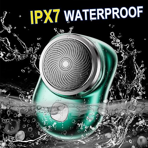 Miniatura 4 de Materialm - Afeitadora mágica e impermeable, mini afeitadora eléctrica portátil, tamaño de bolsillo, impermeable, lavable, portátil (verde)