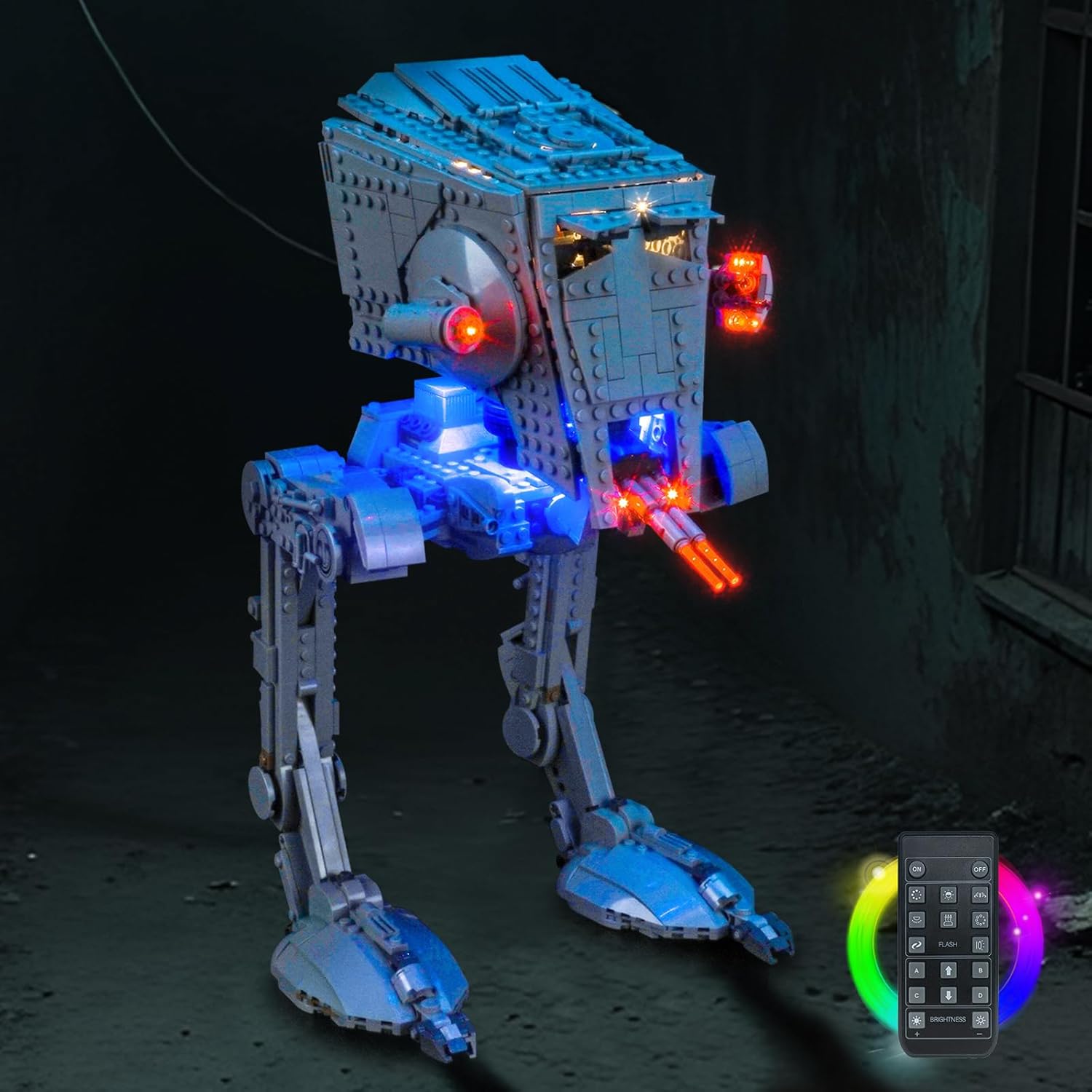 LED Lighting Compatible with Lego at-ST Walker 75417,RC Light Kit Compatible with Lego 75417 Building,NOT Included The Model Set - JUST Lights