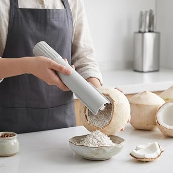 Electric Coconut Grater for Kitchen Cordless Coconut Scraper with Stainless Steel Blades Efficient Tool for Milk Meat & Desserts