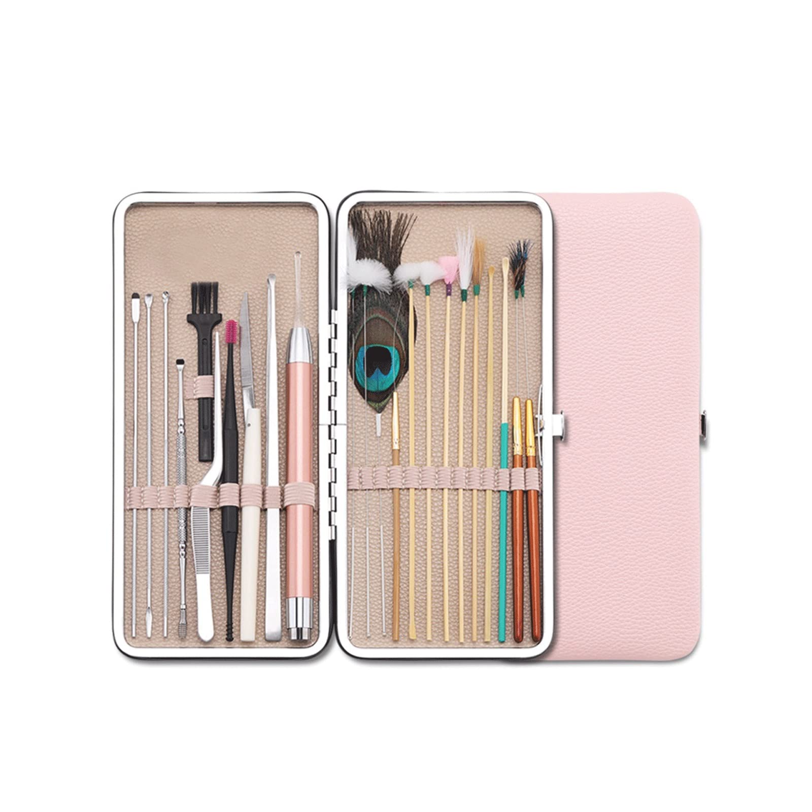Produits d'élimination du cérumen Outils de Nettoyage des Oreilles Kit d'élimination du cérumen Ensemble de Cure-Oreilles Cuillère pour enl
