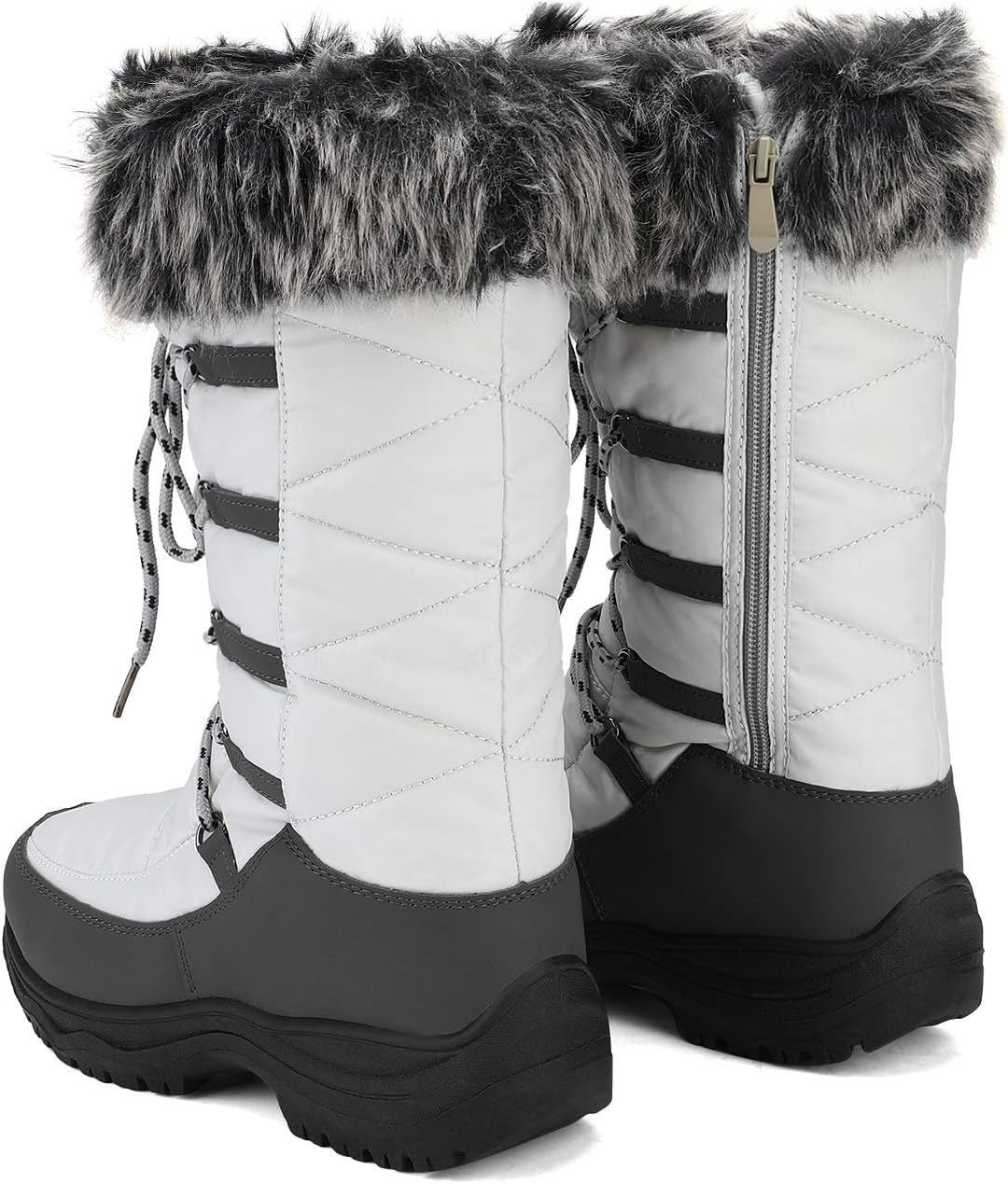 DREAM PAIRS womens Faux Fur Lined Mid-calf Boots